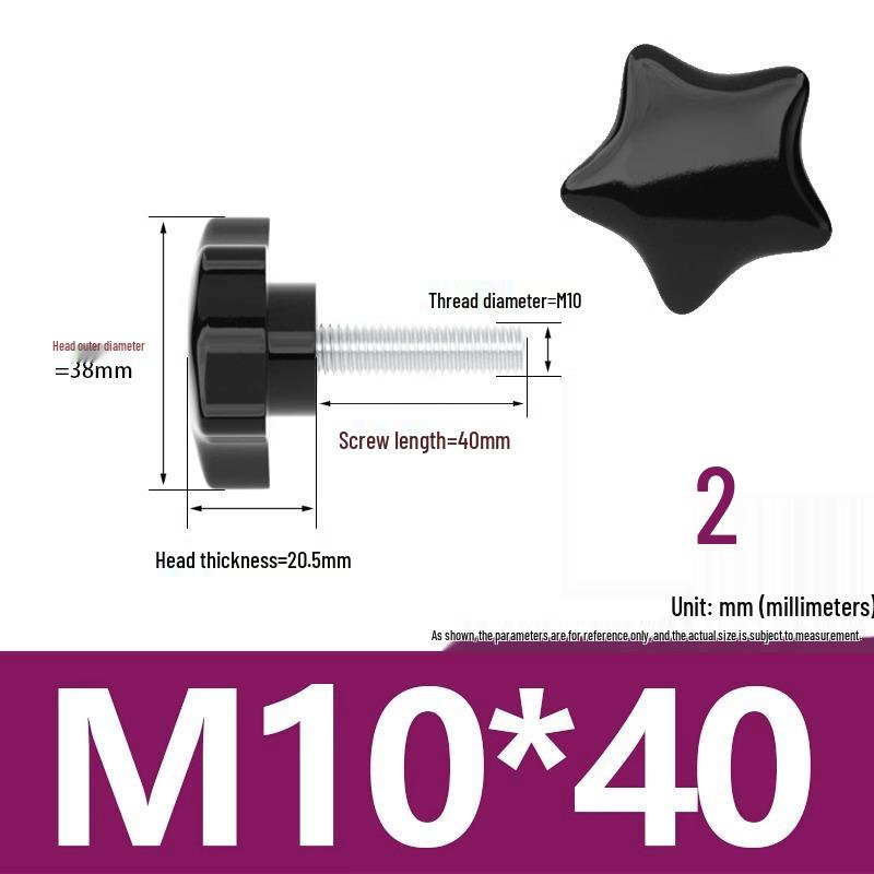 Švestkový květ Hvězdicovitá bakelitová šroubovací rukojeť (M6/M8/M10)