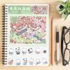Rabbit Silk Dyeing Workshop Landscape Sticker Nostalgia Harajuku Laptop World DIY Art Stress Bicycle DIY Scene Decoration Sticke