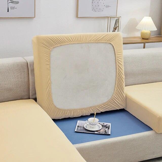 Stretch-Sofabezug, einfarbig, Sofabezug für Sofagarnitur, Sitzkissenbezug, waschbar, abnehmbar, Couch-Schonbezug für Wohnzimmer, Haustiere, Kinder, 1 Stück