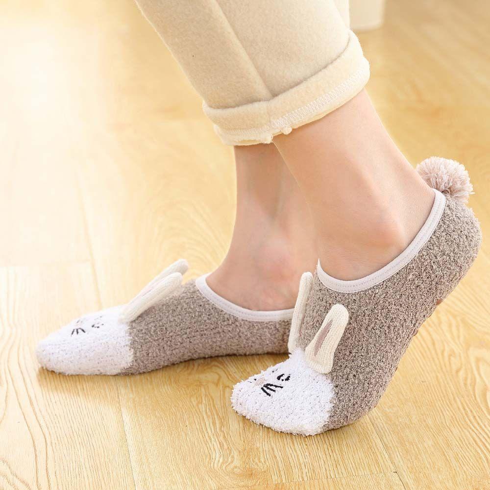 Animal Rabbit For Girls Cartoon Dog Winter Hosiery Korean Ankle Socks Floor Socks Women Sleep Socks