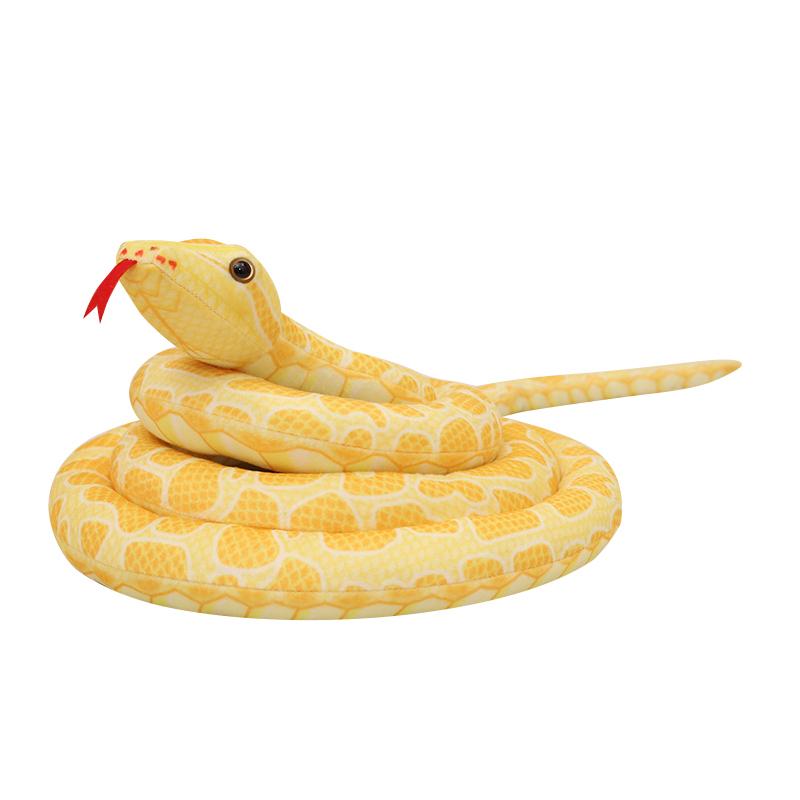 Großes Musterloses Langes Simulierte Python Plüschtier Kissen Heimdeko Exquisites Weihnachtsgeschenk Für Jungen 220cm