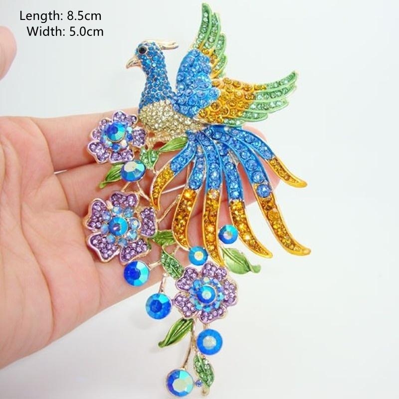 Crystal Flower Brooches for Women Luxury Silver Color Banquet Wedding Clothing Pin Female Gift