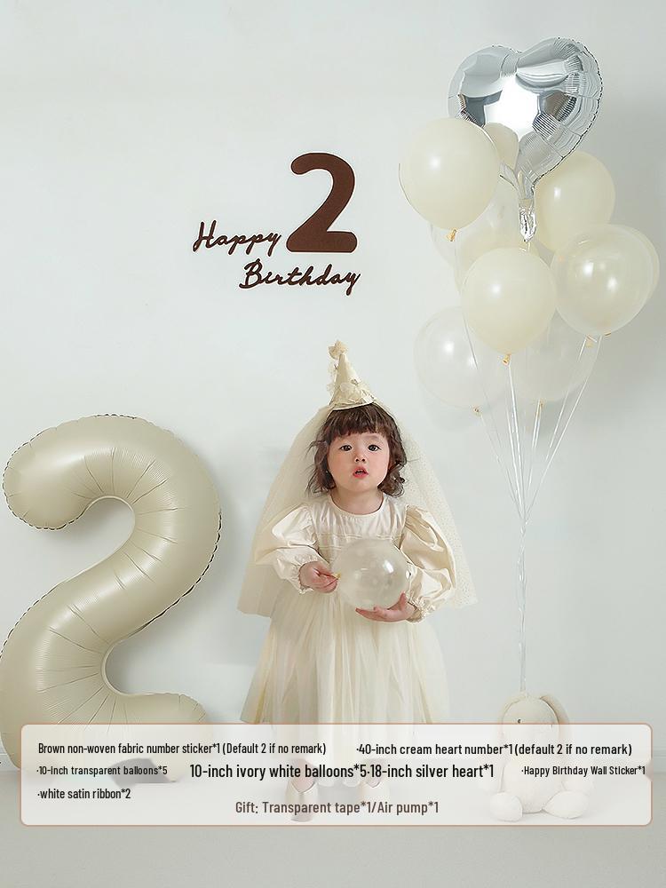 Children's 1st Birthday Number Balloons for Party Decorations and Photo Props.