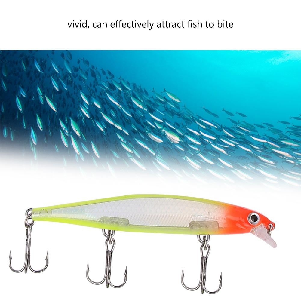 HENG JIA 11CM Vivid Lures Artificial Minnow Fishing Bait with Hooks