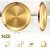 8-Pack Gold 20CM Stainless Steel Plates - Reusable, Camping & Daily Use Plates, Double Layer, Dessert Plates, Adult Plates
