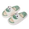 Cross-border Wholesale Home Indoor Cool Slippers Non-slip Deodorant Stepping On Shit Feeling Thick Bottom Cartoon Frog Sandals Linen Slippers