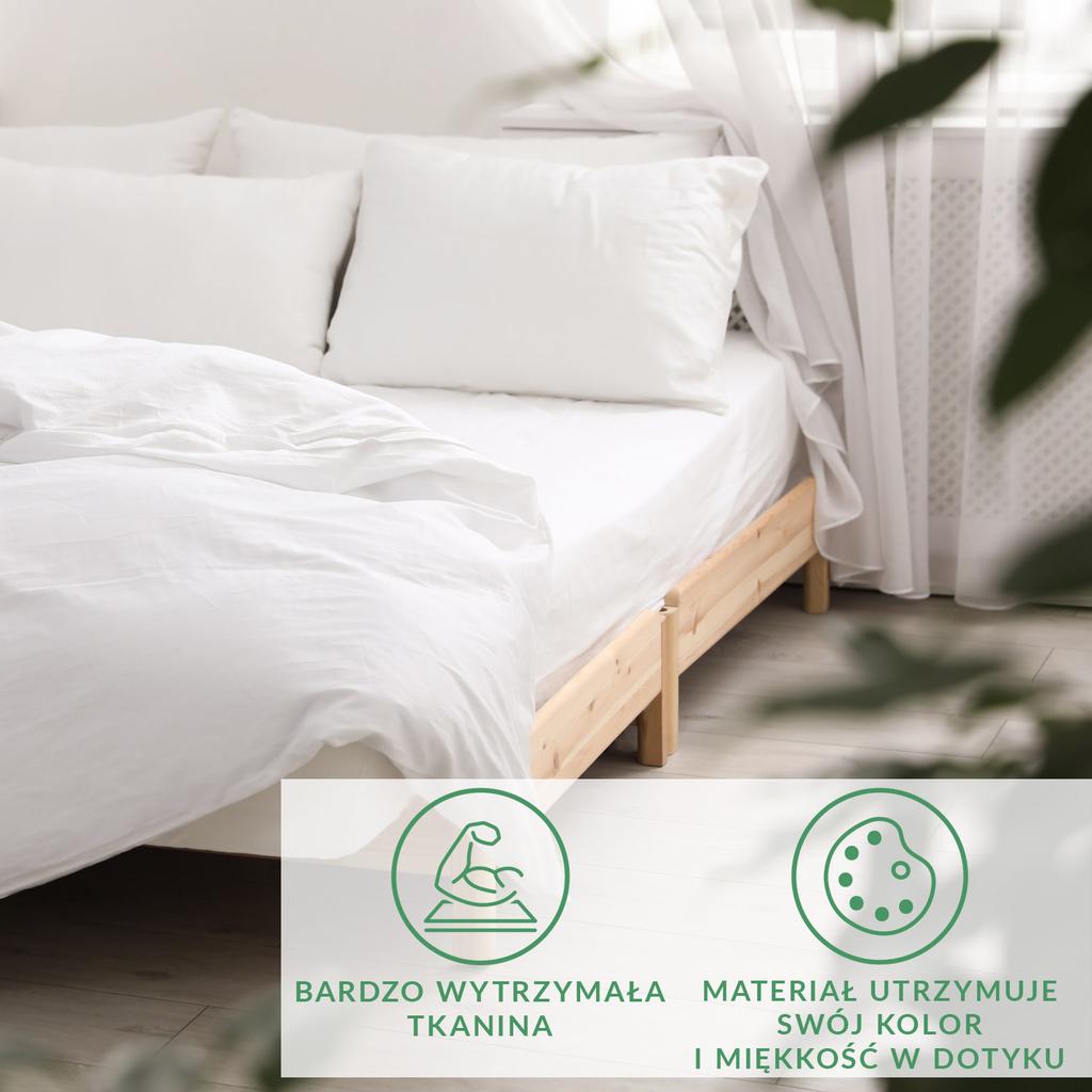 Cotton fitted sheet 90x200 smooth satin white
