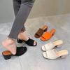 Women Sandals Slippers Summer Luxury Outdoor Casual Size 42 Women Shoes Soft Open Toe High Heels Slides Black Mules Sandals