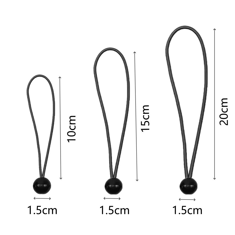 10pcs Bungee Ball Tarps Canvas Tarpaulin Flagpole Ties Cord Ends Elastic Rope Lace Fixed Sunshade Waterproof Cloth Sleeping Bag