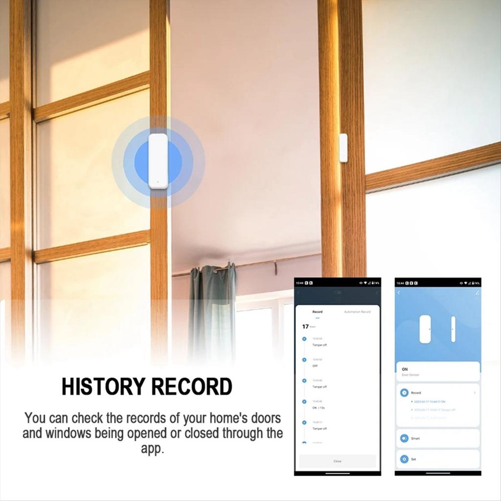 Tuya WiFi Door Sensor Window Sensor Smart Home Wireless Door Detector Door Open / Closed Alarm- System