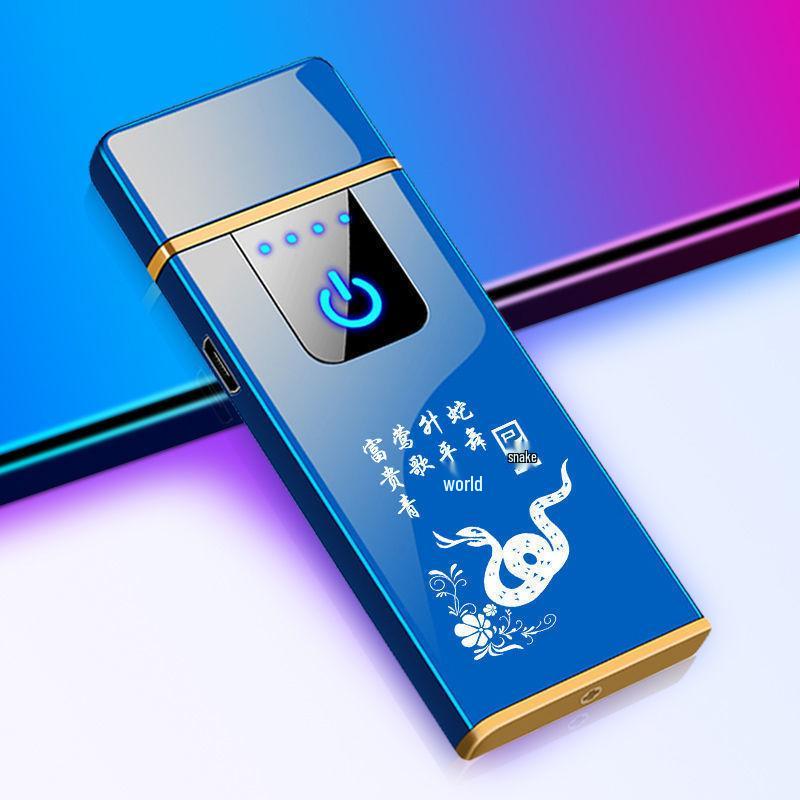 Windproof Zodiac Engraved Electronic Lighter – Unique Gift for Boyfriend