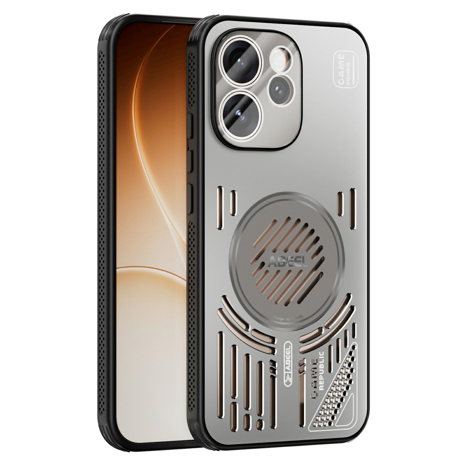 

ABEEL Для Oppo Reno15 Pro Max 5G (Глобальний)/Reno15 Pro 5G (Китай) Магнітний Чохол Алюмінієвий Сплав + ПК + ТПУ Порожнистий Розсіювання Тепла Чохол для Телефона