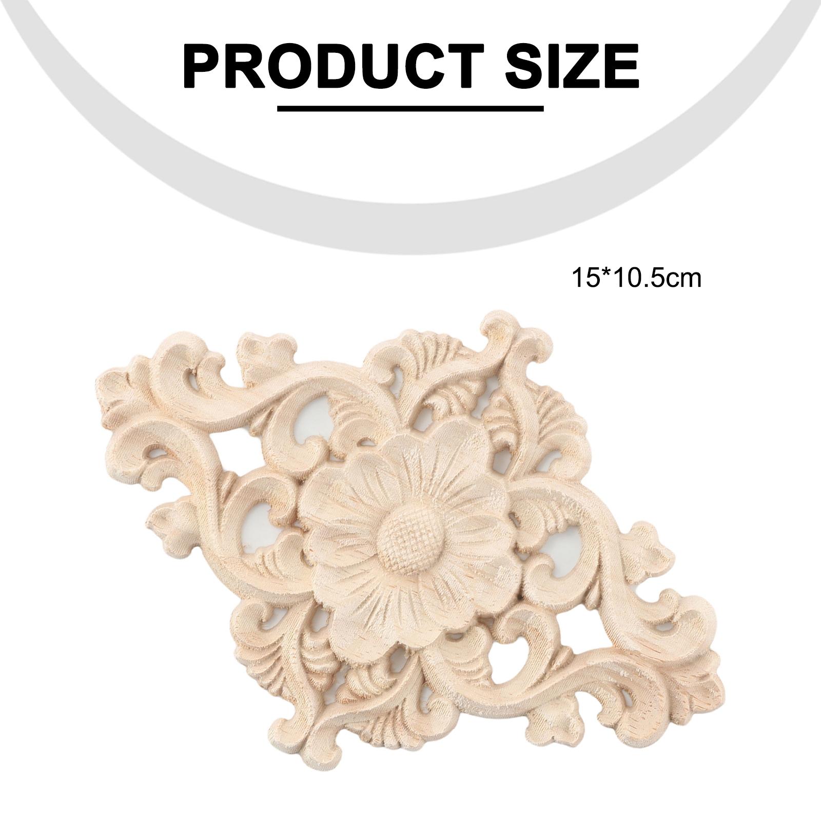 

Door Cabinets Applique Wood Carving European Carving Furniture Decoration 15*10.5cm