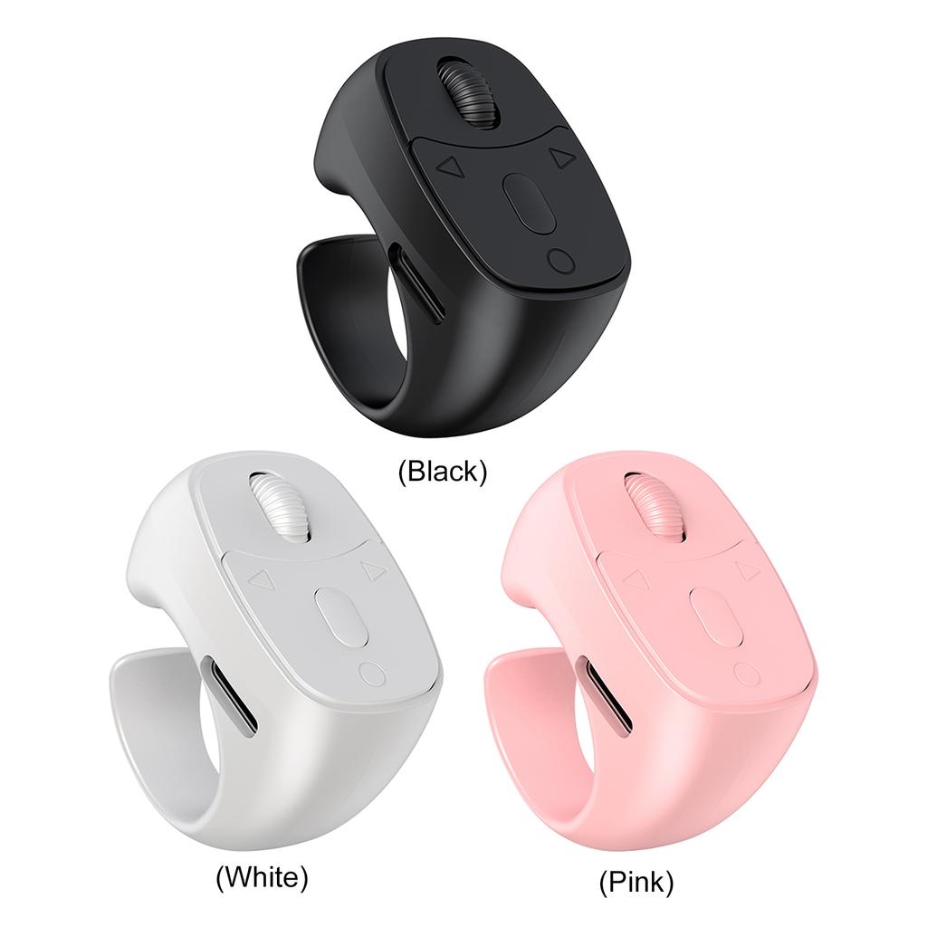 BT 5.3 Fingertip Ring Remote Control Remote Control Mouse Page Turner for Smartphones Wireless Camera Shutter Selfie Button
