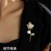 1Pc Chic Rose Brooch for Women Men Flower Plant Brooches Pins Inlaid Zircon Jewelry Trendy Accessories Party Gift
