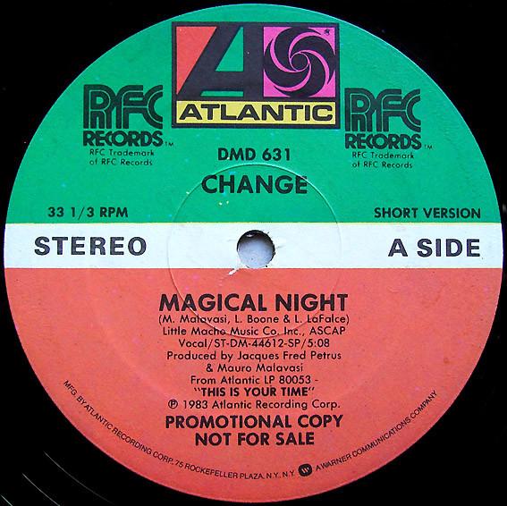 

12inch Record CHANGE - Magical Night DMD631 Atlantic, RFC R 1983 US Dance & Electronica Used
