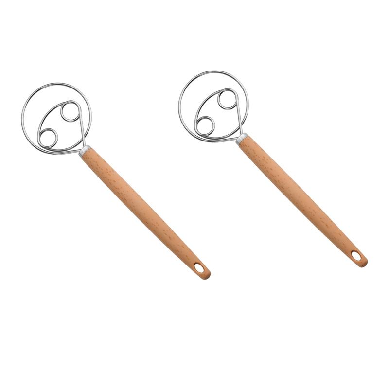 Hand Danish Dough Whisk Bread Mixer Stainless Steel Cake Pastry Bread Dough Hand Mixer Stick Egg Beater Kitchen Baking Tools