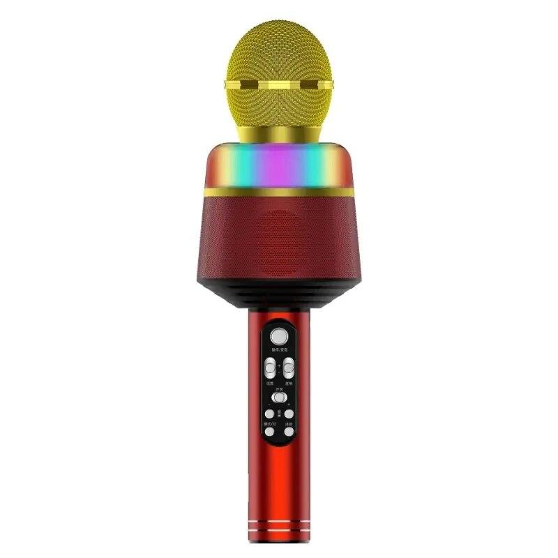 Karaoke Microphone for Kids Singing 5 in 1 Wireless Bluetooth Microphone with LED Lights Machine Portable Mic Speaker