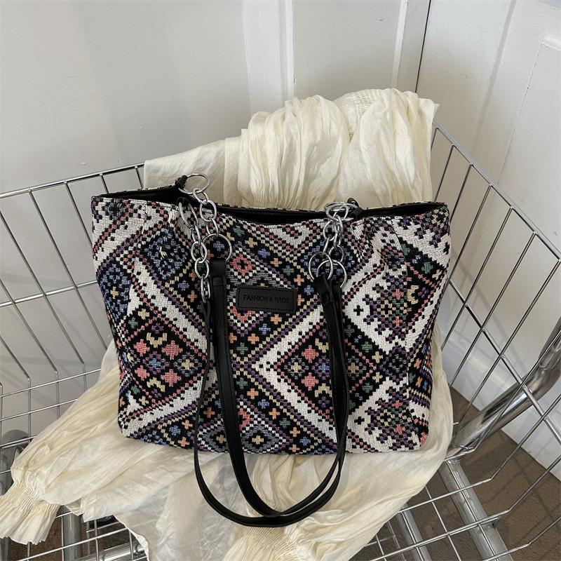 Fashionable Urban Canvas Tote Bag For Women 2023 Large Capacity Shoulder Bag