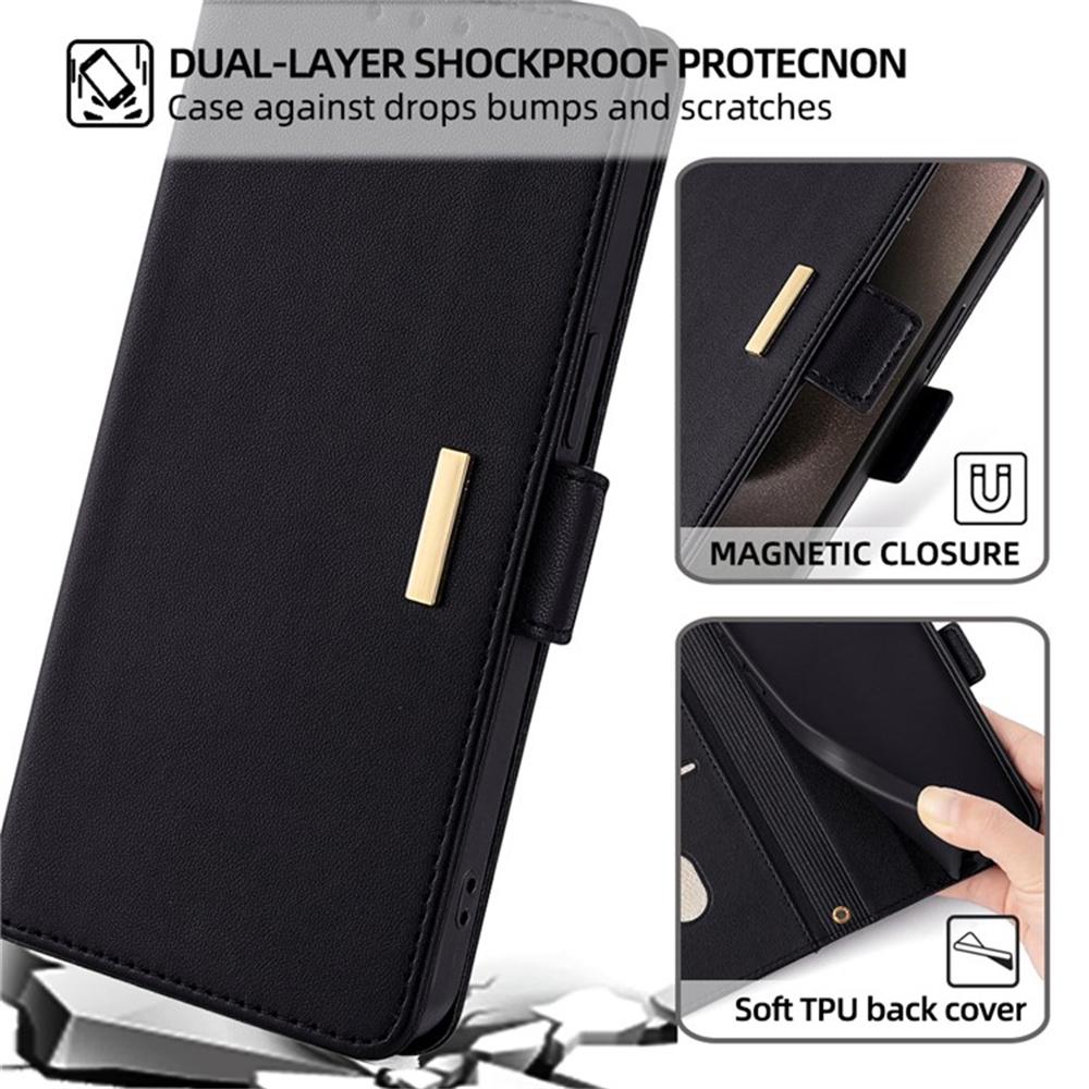For Xiaomi Civi 5 Pro 5G Case PU Leather Wallet Stand Phone Cover with Crossbody Shoulder Strap