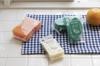 Kamenoko Tsubushi Nishio Shoten Kamenoko Sponge Do Square Green Set of 3