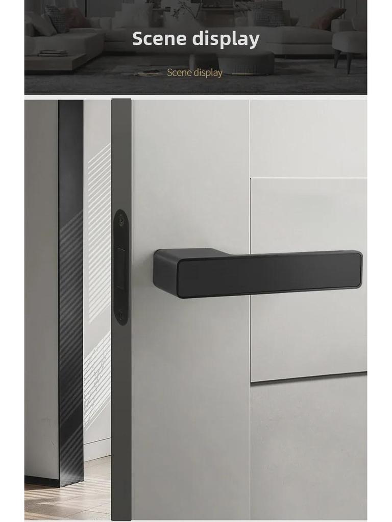 Minimalist Silent Magnetic Door Lock for Bedroom, Indoor Wooden Doors, and Bathroom