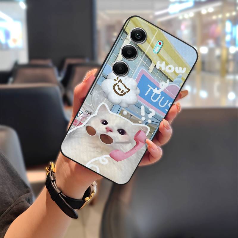 Dirt-resistant Graffiti Phone Case For Tecno Camon40 Pro 4G/5G/CM6/CM7 Waterproof Cartoon Cute Couple TPU Shockproof