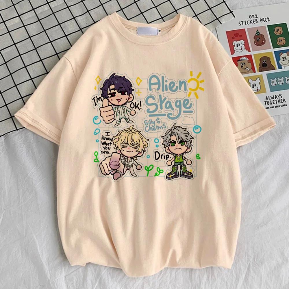 Alien Stage Tričko Dámske Kawaii Kreslené Streetwear Y2k Harajuku Anime Japonské Manga Tričko Dámske Oblečenie