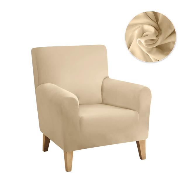 Wasserdichter Stoff-Einzelsofabezug, karierte Elastizität, Anti-Rutsch-Bezüge für Sessel, Einzelstuhlbezug für Zuhause und Wohnzimmer