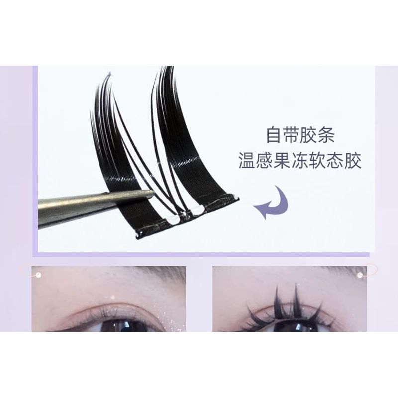 LuxeFlutter - Doll Eye Volume Cluster Glue-Free False Eyelashes