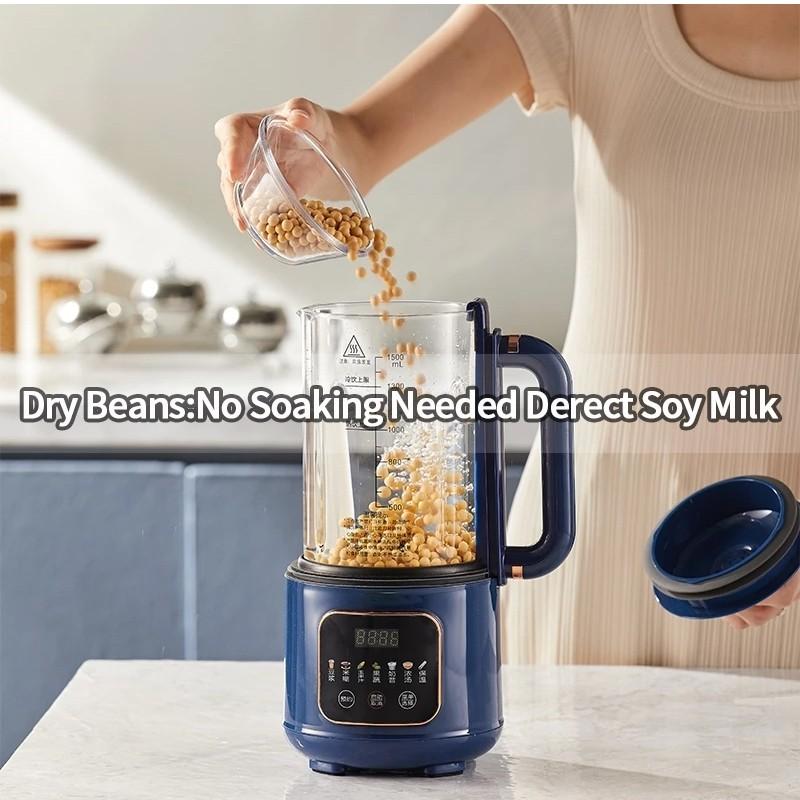 1.5L Large Capacity Cooking Blender 600W Silent Electric Fruit Juicer Kitchen Multifunctional Soybean Milk Machine