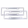 Carbon Fiber Pattern Car License Plate Frame 1.0mm Thick Large Hole for Blue & New Energy Plates, Silver Black Carbon