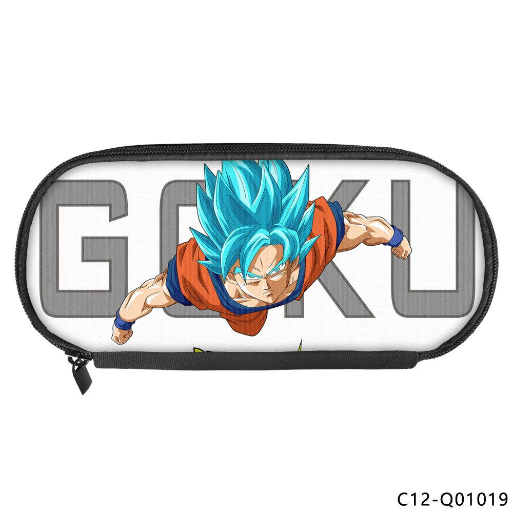 Dragon Ball Printed Polyester Pencil Case Student Stationery Box Portable Pencil Case Multifunctional Storage Bag