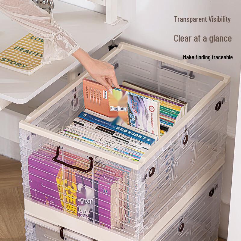 Foldable Transparent Double Door Storage Box
