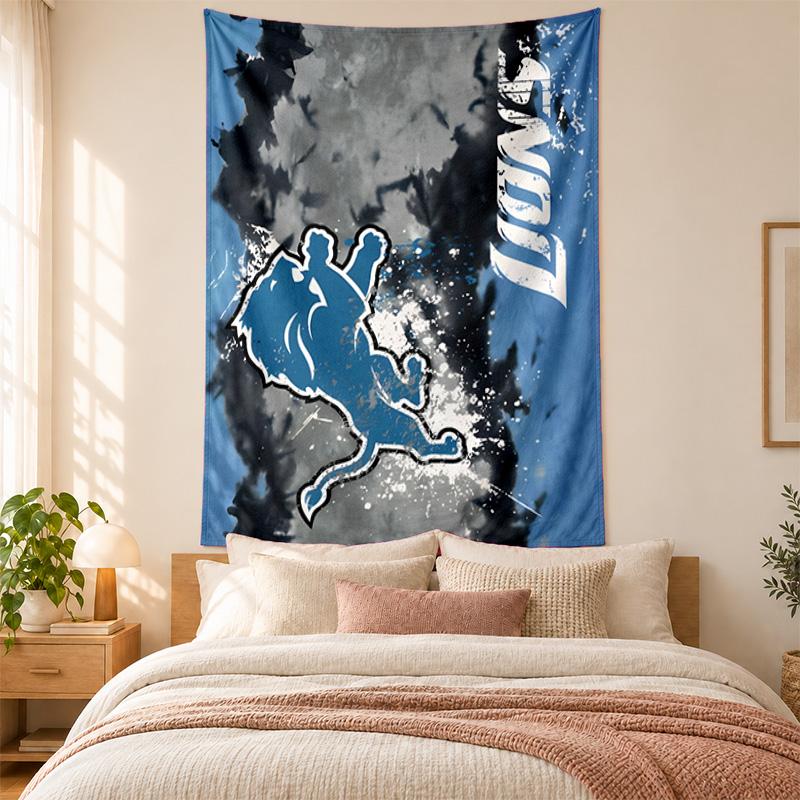 Detroit Lions Tapestry highquality for decorating living room bedroom dorm walls ideal as bedroom wallart orholiday gift
