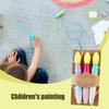 Colored chalk set Brushes DIYs Children Drawing Craft Brushes with Comfort Thick Handle parent-child interaction supplies