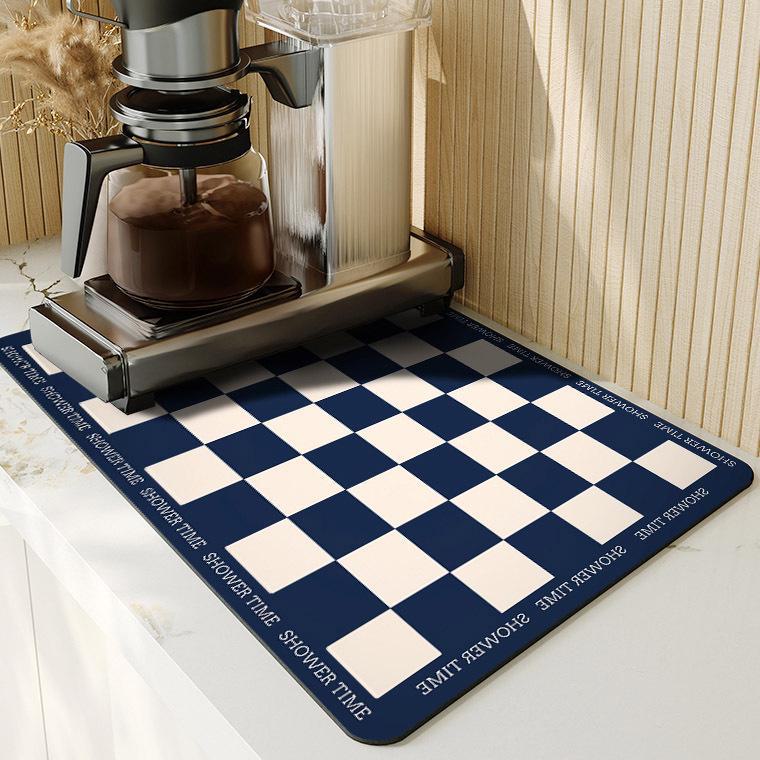 Diatom Mud Coffee Machine Mat: Absorbent, Insulating, and Drying Pad for Kitchen Countertops and Dishes