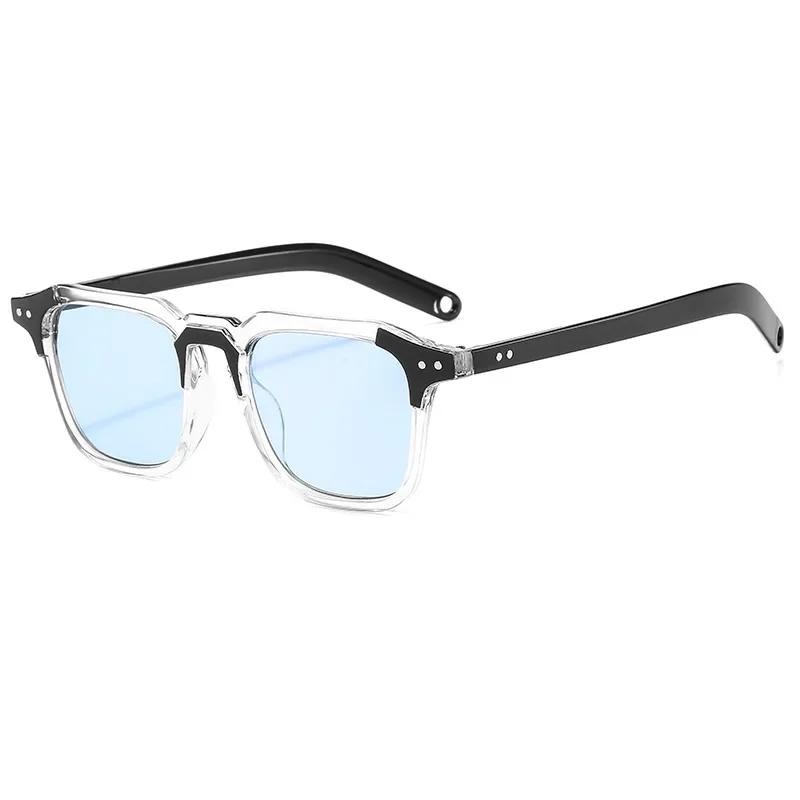 Sunscreen Retro Decorative Glasses New Fashionable Square Sunglasses Vintage Trendy Men's and Women's Sun Glasses Gafas