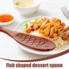 Fish Shape Wood Rice Wooden Serving Scoop Stirring Spoon For Home Kitchen Cooking Lightweight Ergonomic Design