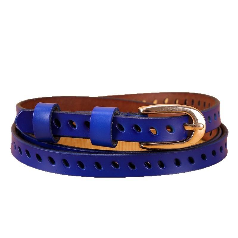Trendy Cowhide Genuine Leather Waist Belt Women Alloy Clasp Multiple Colors