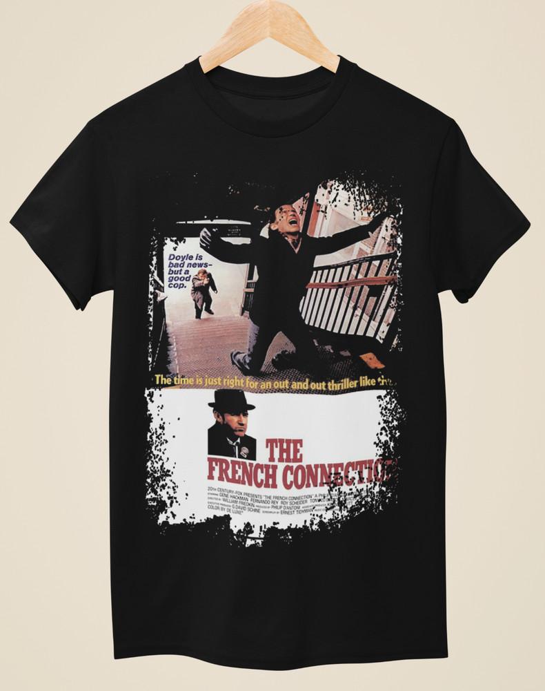The French Connection - Movie Poster Inspired Unisex Black T-Shirt Unisex T-Shirt XXL