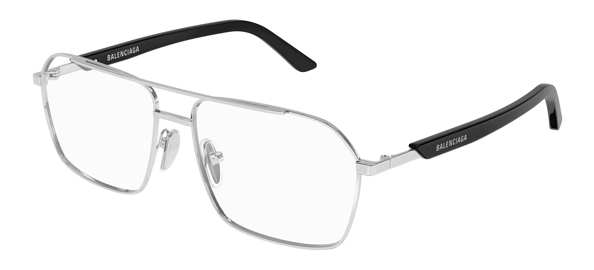 

Balenciaga Eyeglass Frame Men s BB0248O-001 Silver/Black