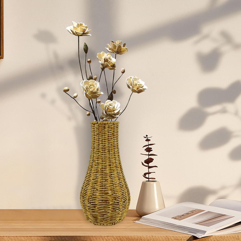 Handcrafted Rattan Vase - Woven Art for Flower Arrangements