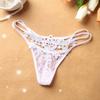 Ladies Sexy Temptation Thong Rhinestone Triangle Panties Beautiful Buttocks Low Waist Luxury Women's Panties T Pants Wholesale 2015