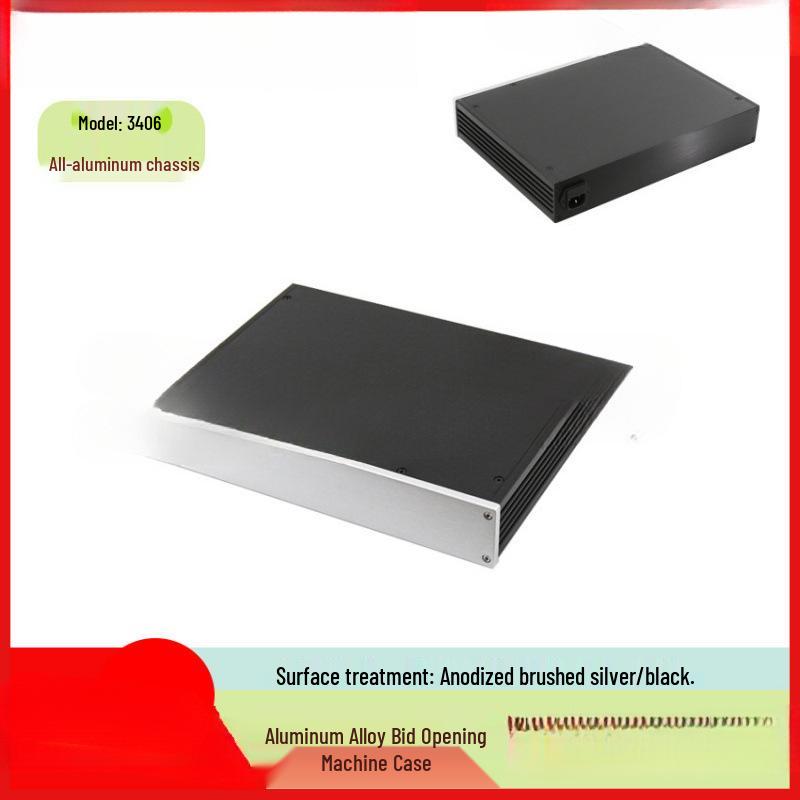 All-Aluminum Chassis for Preamp/DAC: 340W x 62H x 240D - Portable (Details in Description)