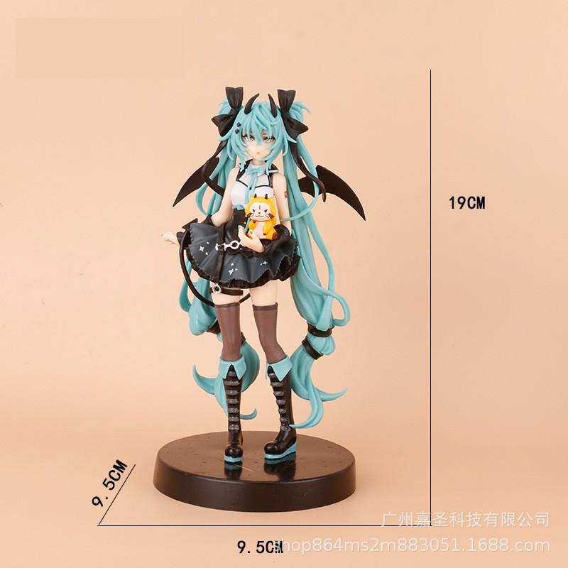 

Anime Hatsune Miku 19CM Little devil raccoon Kawaii Action Figure PVC Doll Model Toys Desktop Decoration Holiday Gifts