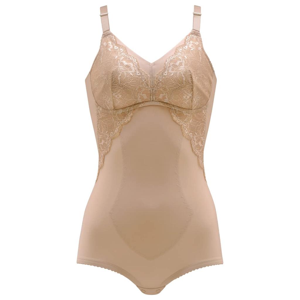 Wacoal EverChic Wireless Tummy Cotton Blend Material Comfortable and Size KA C85 LL Bodysuit, Slimming, Control, (Main Body), Smooth, Women's, ARA120,