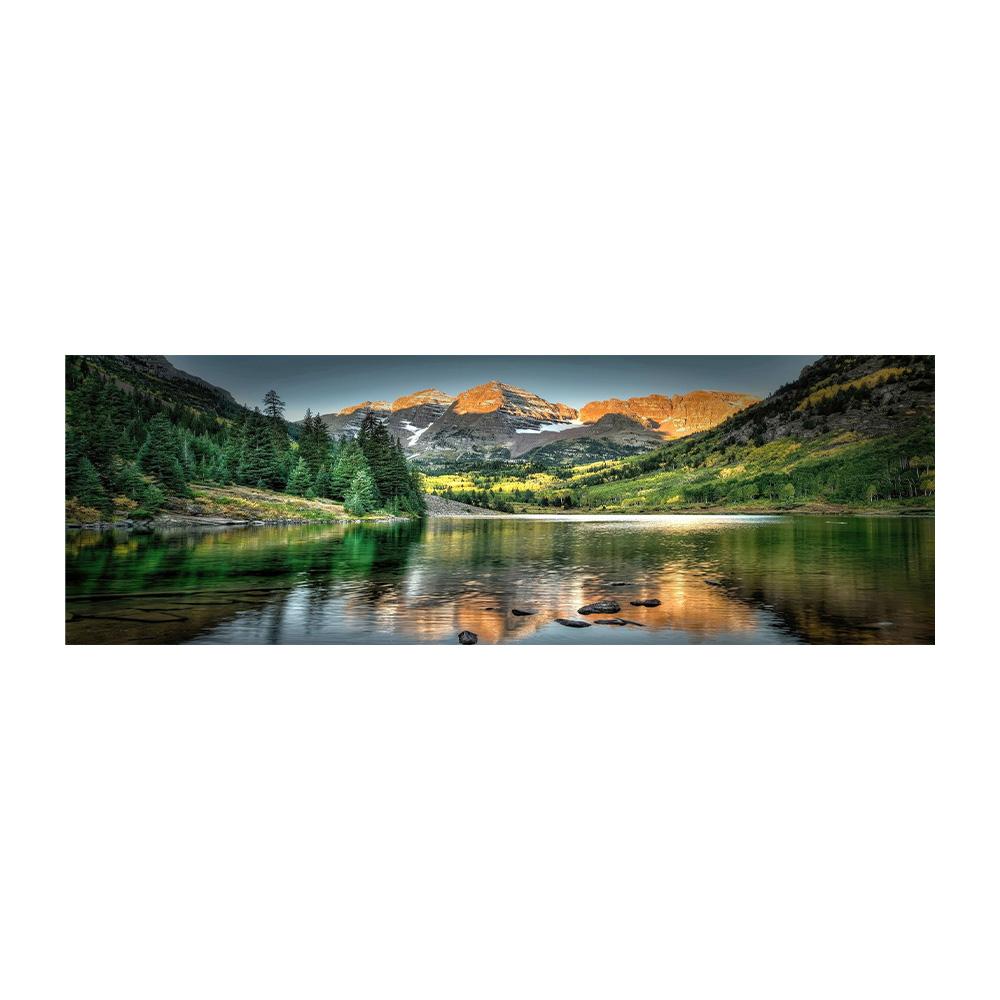 Landscape Canvas Painting, Lake Forest Mountain Scenery Painting Wall Art Decor Posters For Living Room Bedroom Prints Picture