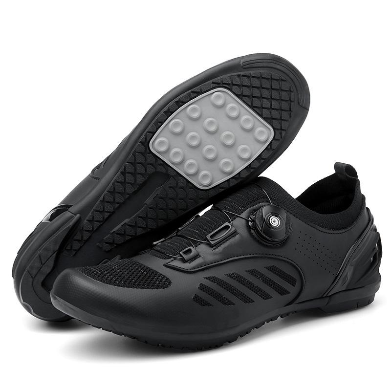Foreign trade breathable bicycle shoes cycling shoes men and women road bike lock shoes mountain bike help shoes