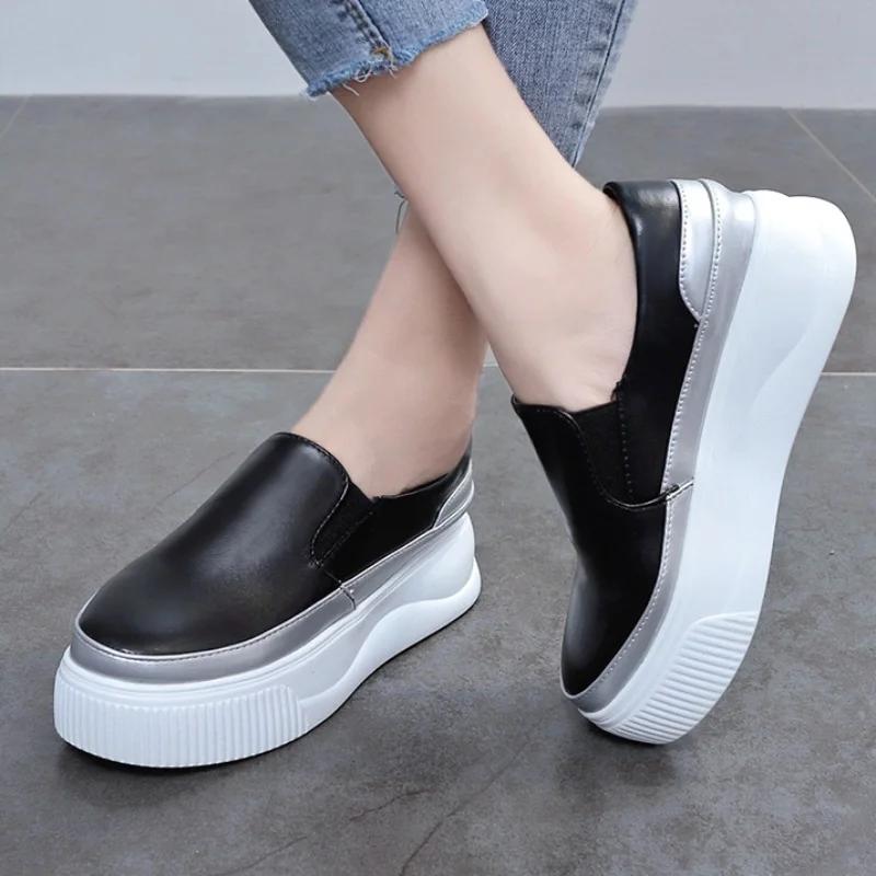 Women's Shallow Slip On Casual Shoes Summer Light Sneakers Platform Shoes for Women Fashion Ladies Flats Female Walking Shoes